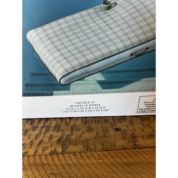 Layered Plaid Inflatable Pool Lounger Float - Hearth & Hand with Magnolia - Picture 7 of 7
